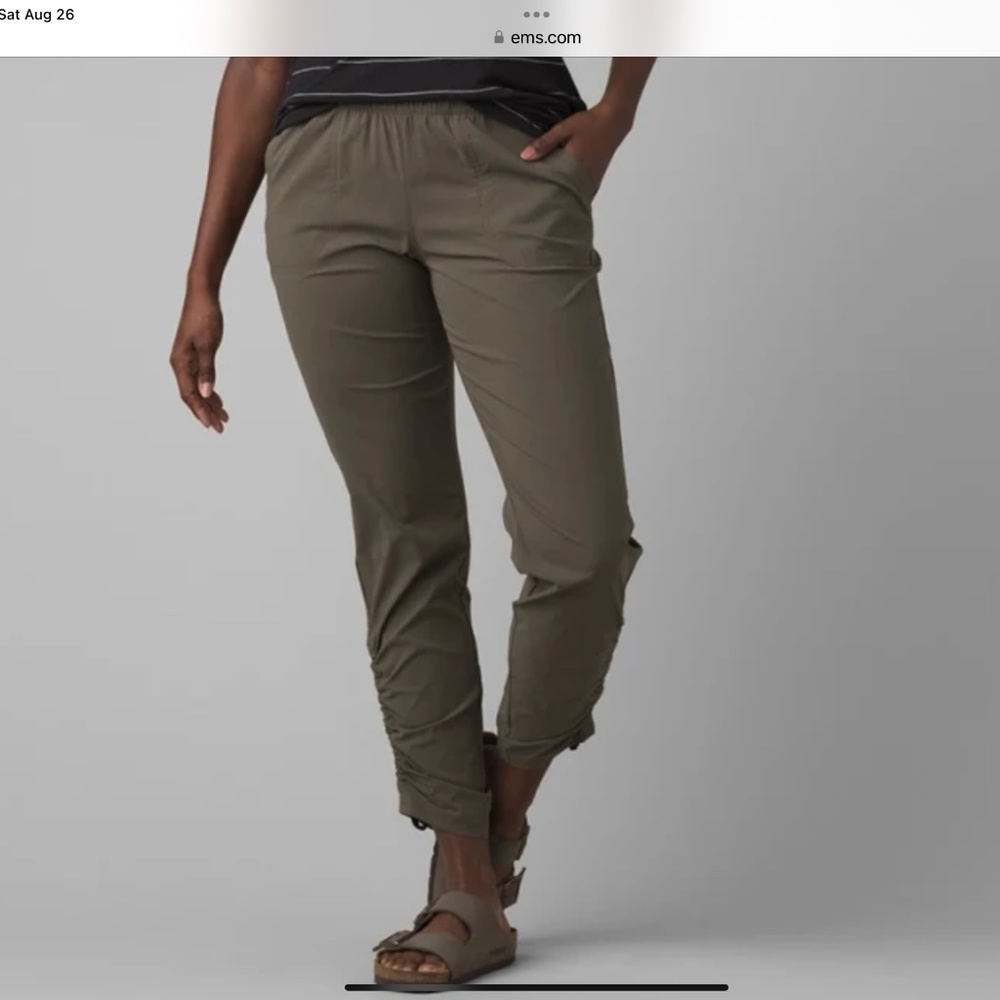Prana arch pant XL travel pants olive green